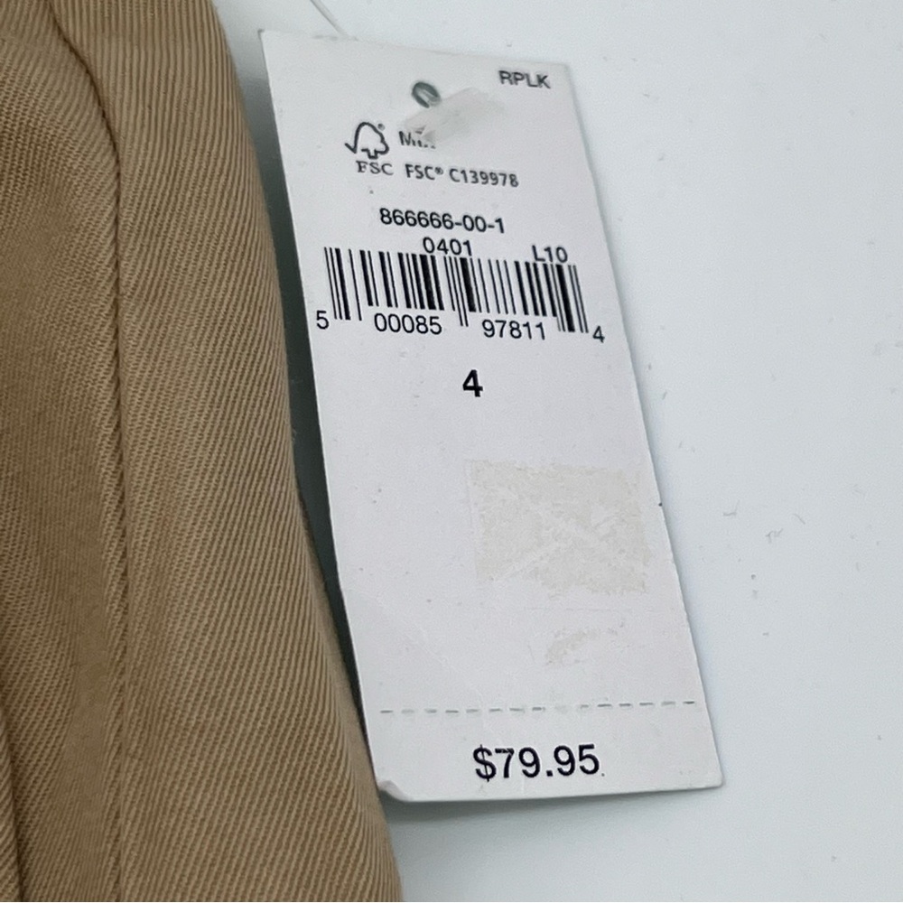 GAP Women's 6 Pocket Tan 100% Cotton Cargo Pants Double Belt-Size 4 - Picture 11 of 11